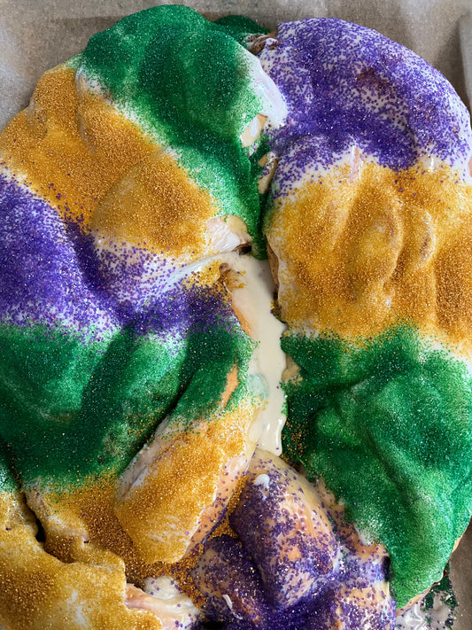 King Cake with Cream Cheese Filling